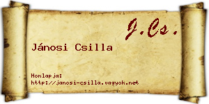 Jánosi Csilla névjegykártya