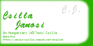 csilla janosi business card